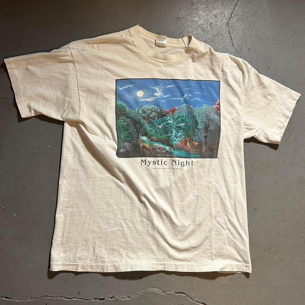 90s fruit of the loom mystic night art tee shirt